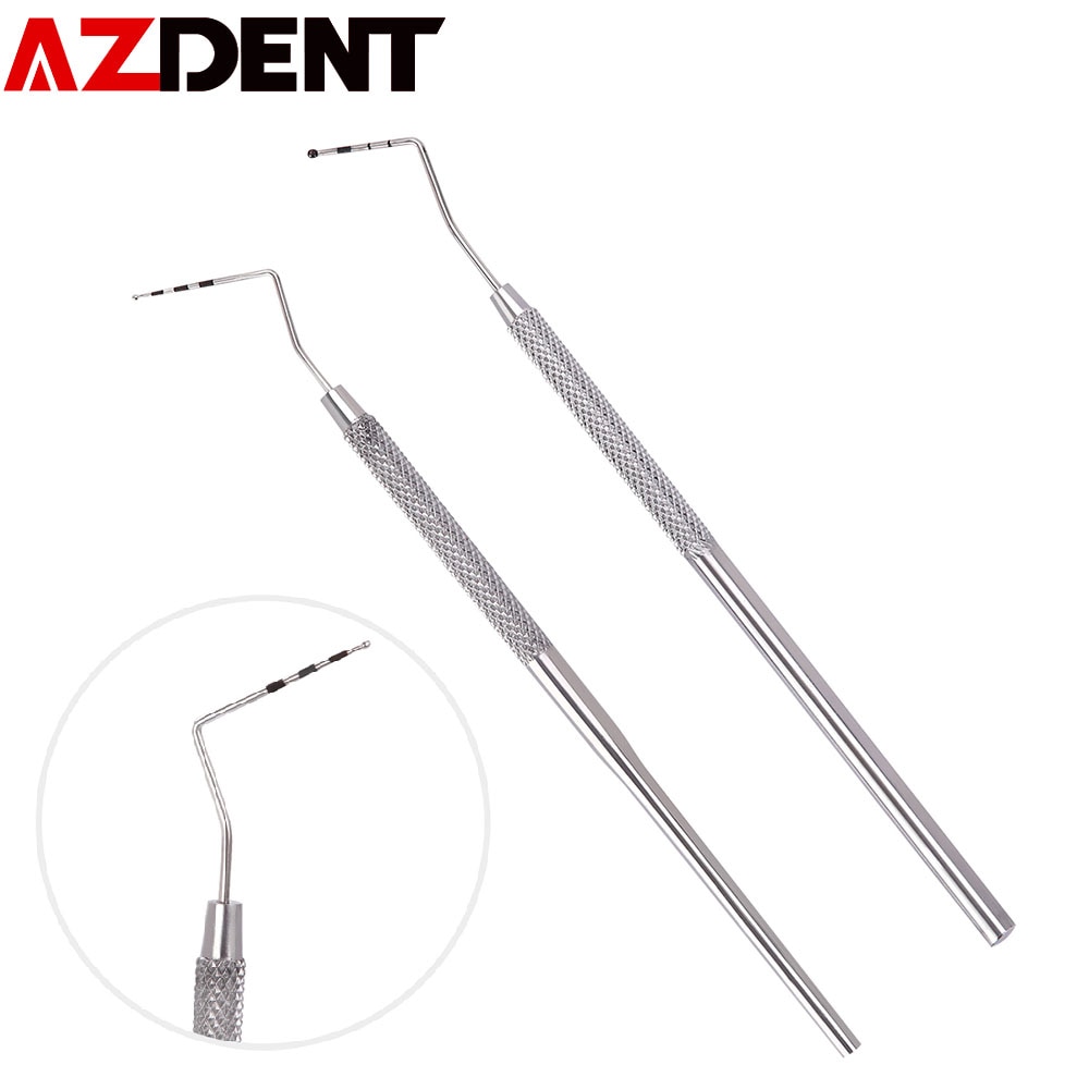 Stainless steel periodontal probe Implant periodontal probe with graduated root canal probe