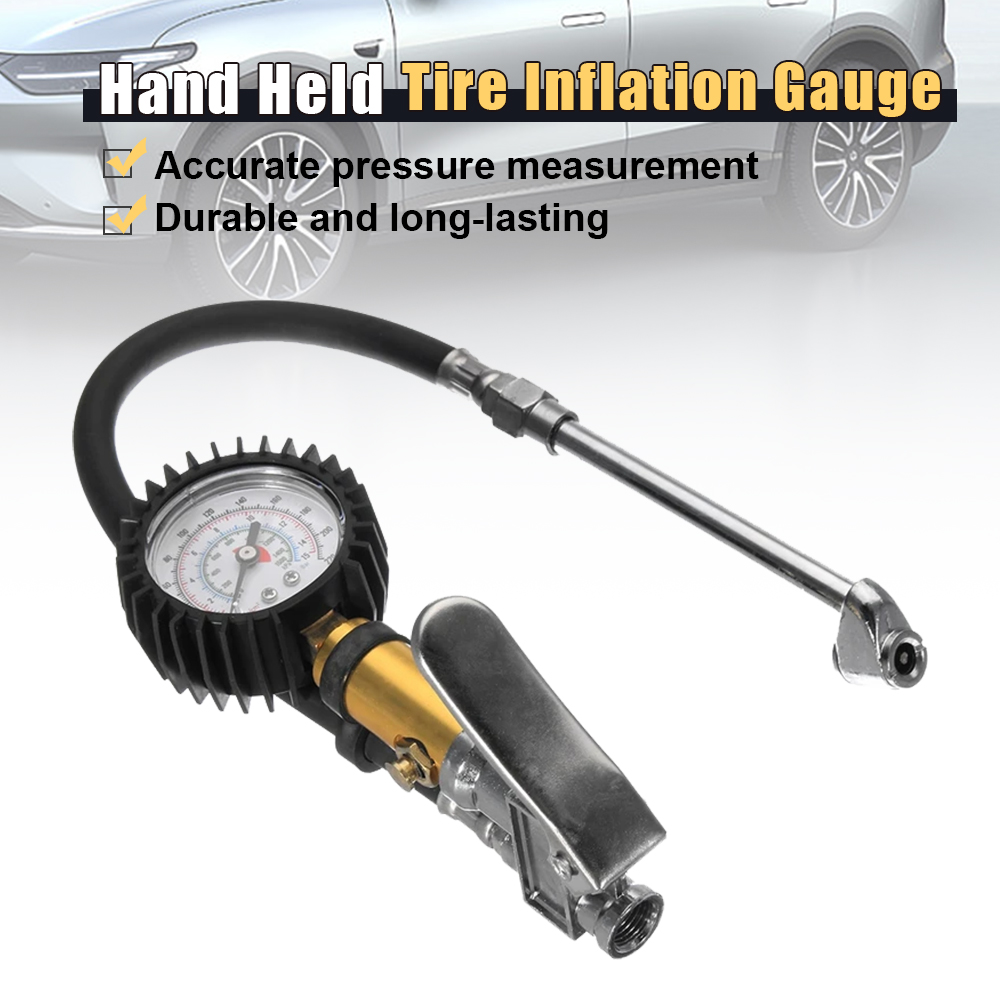 Dæktryksmåler Inflator Digital 220 PSI - Måler og Deflator til SUV, Cykel, RV, Motorcykel, Bil, Lastbil
