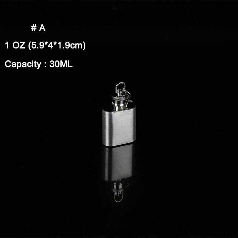 Portable Stainless Steel Hip Flask Pocket Wine Bottle Travel Whiskey Alcohol Wine Bottle Hip Flask Mini Bottle: 1OZ