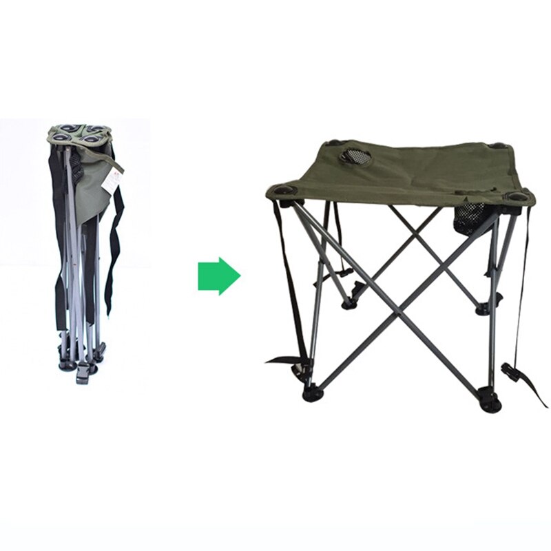 Camping Folding Table 2 Cup Holders Beach Table for Camping Travel Garden Beach
