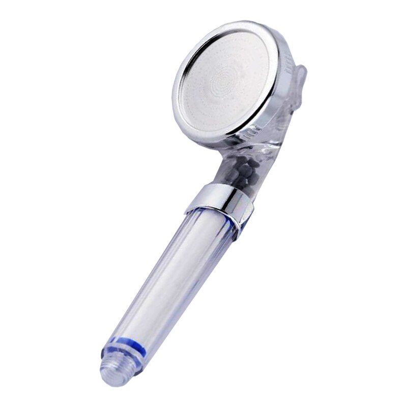Bath Shower Head High Pressure 3 Modes Spray Negative Ion Activated Balls Beads Bath PP Cotton Filter Handheld Shower Head: Clear