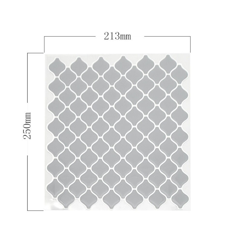3D Wall Tiles Peel and Stick Kitchen Backsplash Tile Stickers Self Adhesive Stick on Subway Tile Backsplash Heat Resistant: Grey
