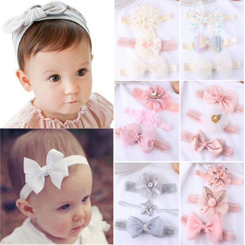 Baby Hoofddeksels Baby Meisjes Baby Peuter Bloem Boog Hoofdband Haarband Accessoires