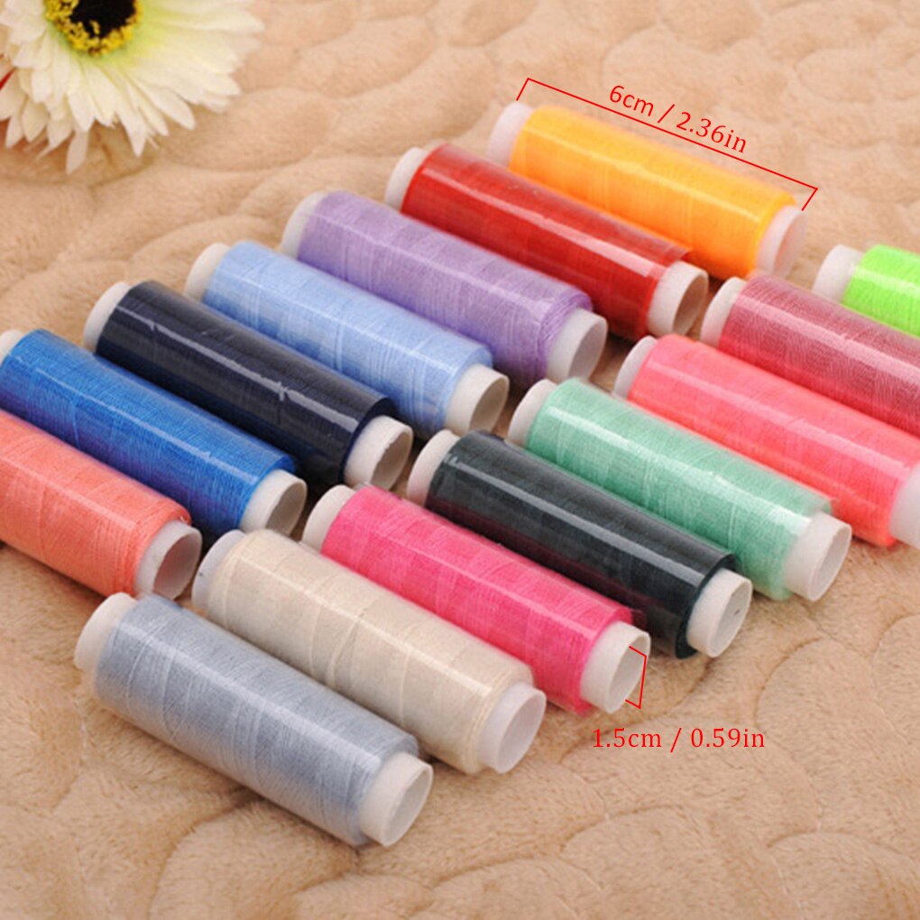 39Pcs Polyester Naaigaren Spool Set Thuis Essentieel Kleur Lijn Diy Handleiding Naaien Gereedschap Kleur Willekeurige
