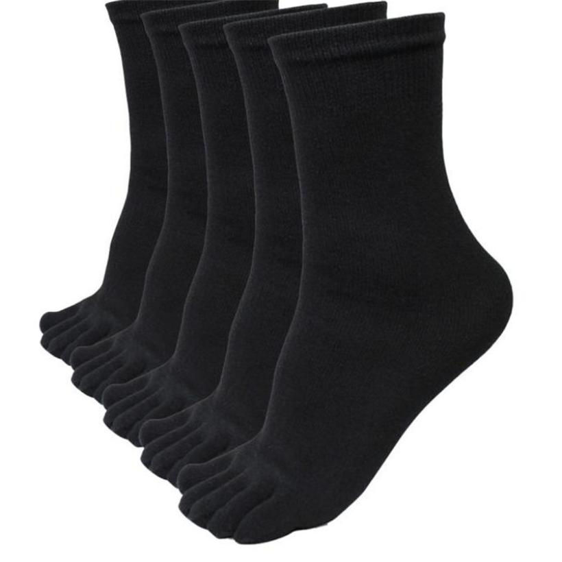 5 par femfingertå strømper elastiske korte soild sokker 17 nov 3