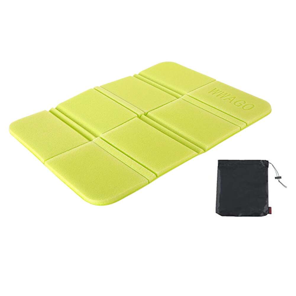 Esterilla plegable para acampar en la playa, esteras de pícnic pequeñas y portátiles, almohadilla impermeable a prueba de humedad, cojín plegable XPE para exteriores: Verde claro