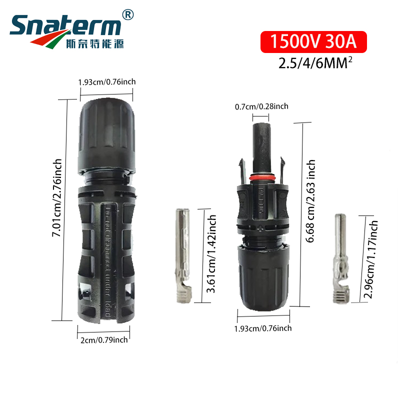 Conector solar Conectores de panel solar fotovoltaico macho y hembra IP67 1000V/1500VDC para cable solar 14/12/10/8 AWG uso en sistema solar: Lavanda / 5-9 piezas