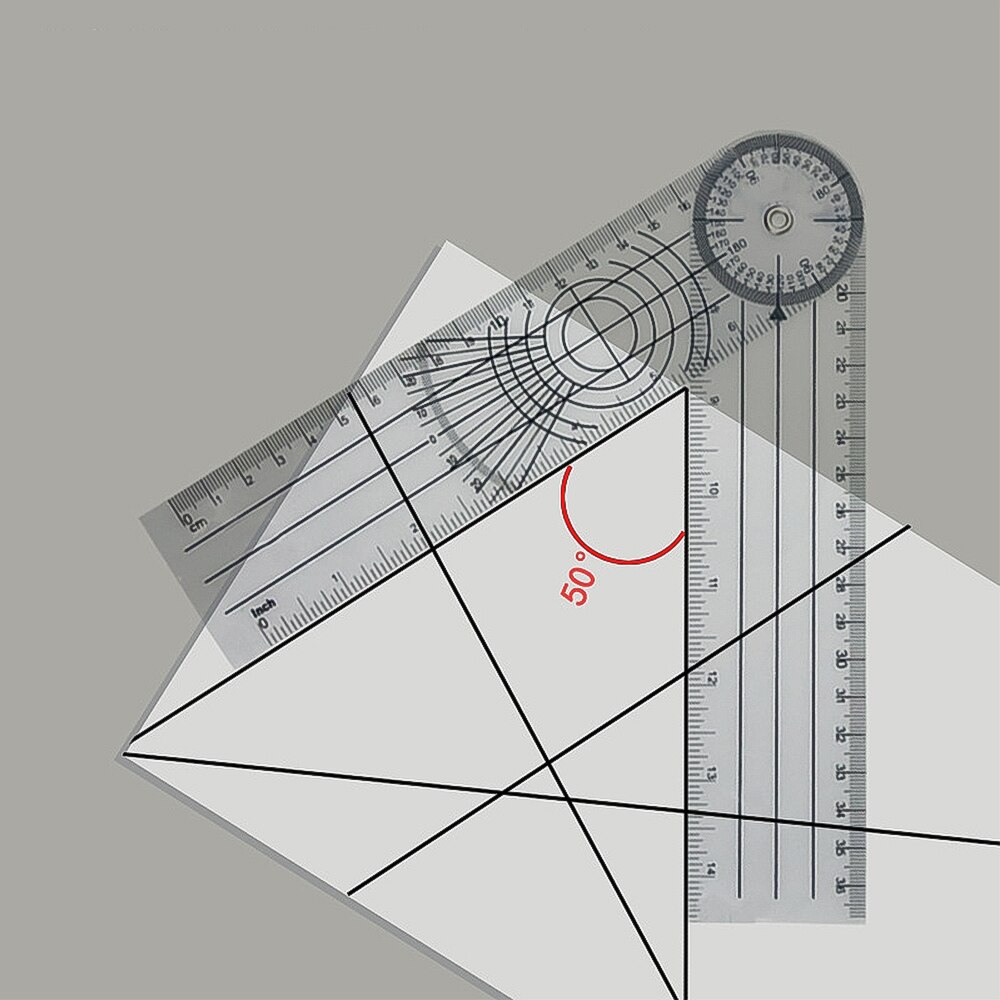 360 Degree Goniometer Angle Ruler Angle Finder Inclinometer Ruler Spinals Goniometer Protractor Measuring Hand Tool