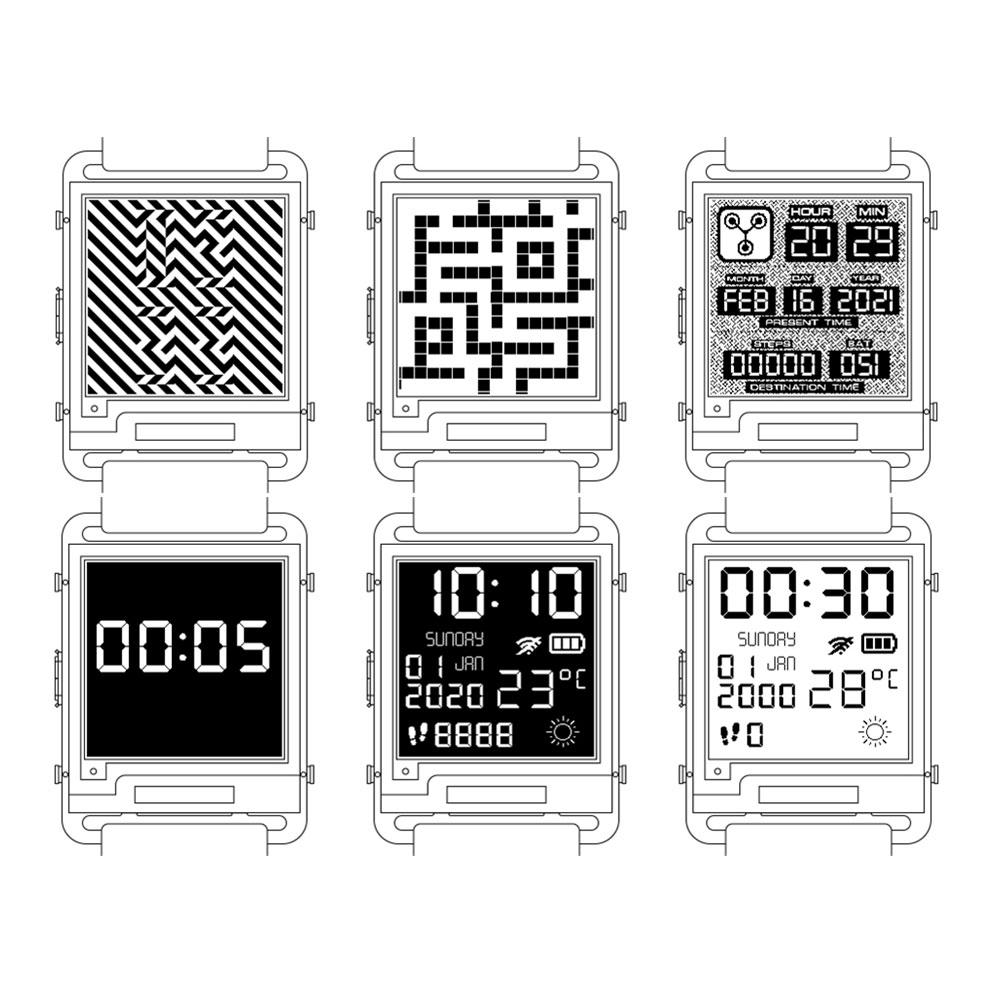 Watchy ESP32 pantalla de tinta de reloj electrónico programable puede cambiar libremente fondos de pantalla consumo de energía ultrabajo ángulo de visión amplio