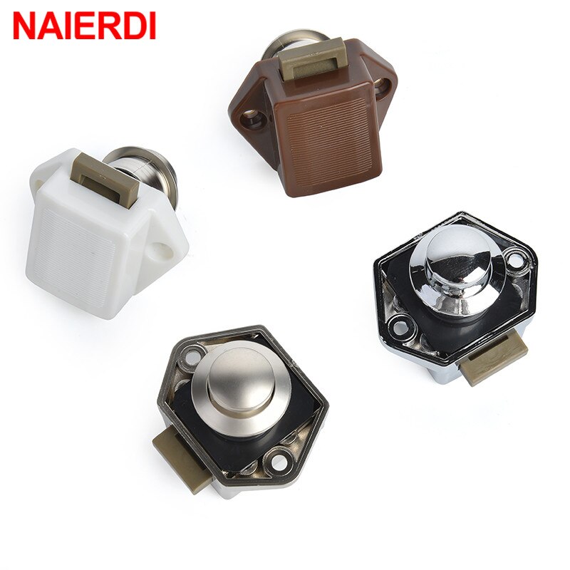 Naierdi 10Pcs Camper Auto Push Lock Diameter Rv Caravan Boot Motor Thuis Kabinet Lade Klink Knop Sloten Meubels Hardware