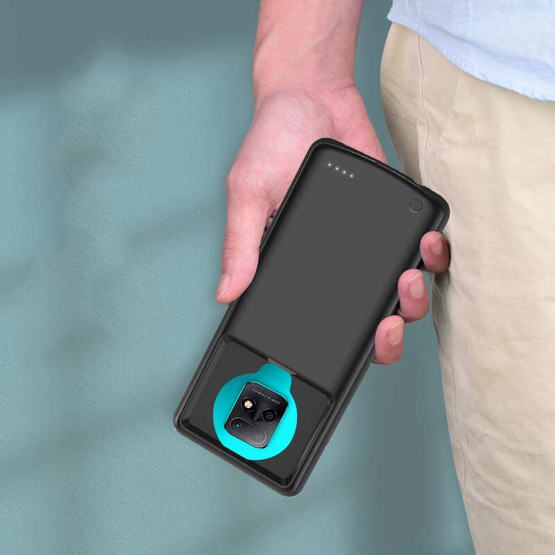 6800 mah dunne batterij met achterclip, telefoonlader voor redmi 10, 10x pro move-voeding, batterijbank, powercase voor redmi 10x pro-hoesje