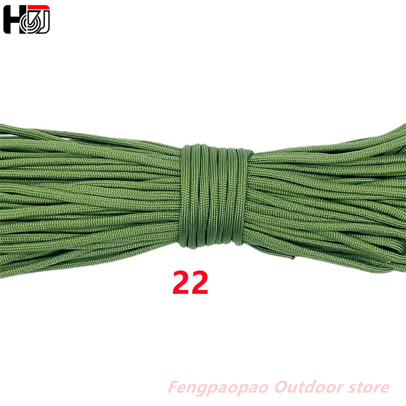 Cuerda de paracaídas de supervivencia, 7 núcleos, 550lb, 30m de diámetro, 4mm, accesorios de tienda para hacer cordón, pulsera, Collar de perro, Idea de: Rojo / 10 m