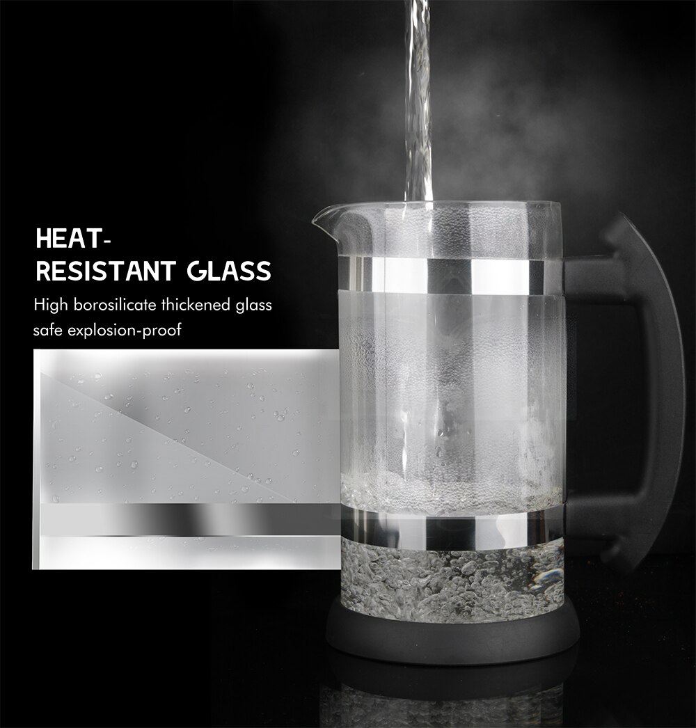 1000ML Glas Französisch Presse Topf Filter Kaffeebereiter Tee Kaffee Hersteller Manuelle Französisch Pressen Topf Kaffee Hersteller Kaffee Werkzeug