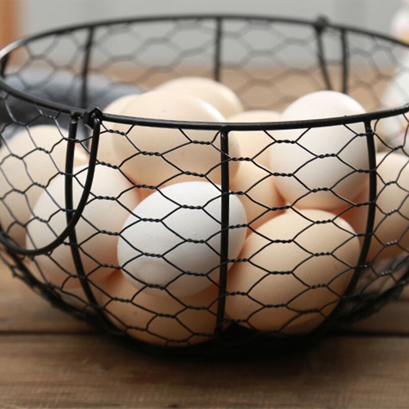 Recept forbandelse rustfri Keramik ægholder kyllingetråd æg kurv frugt kurv samling høne ornamenter  dekoration køkken opbevaring 19 cmx 22cm – Grandado
