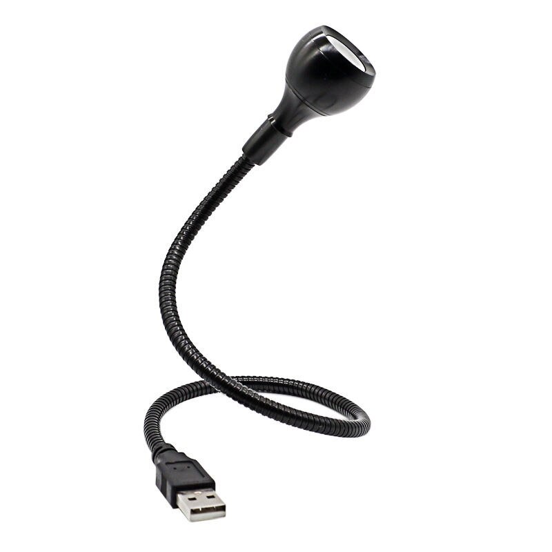 USB Type LED Gooseneck Light Free Rotation White Warm White Mini LED Reading Night Lamp USB Plug-in Keyboard Book Lights: black
