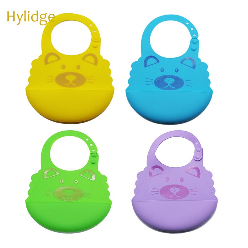 Hylidge Food Grade Silicone Baby Bavaglino Del Bambino Del Fumetto Impermeabile Bavaglino Fibbia Regolabile Alimentazione Bavaglino per Tollder Infantile Tovagliolo Della Saliva