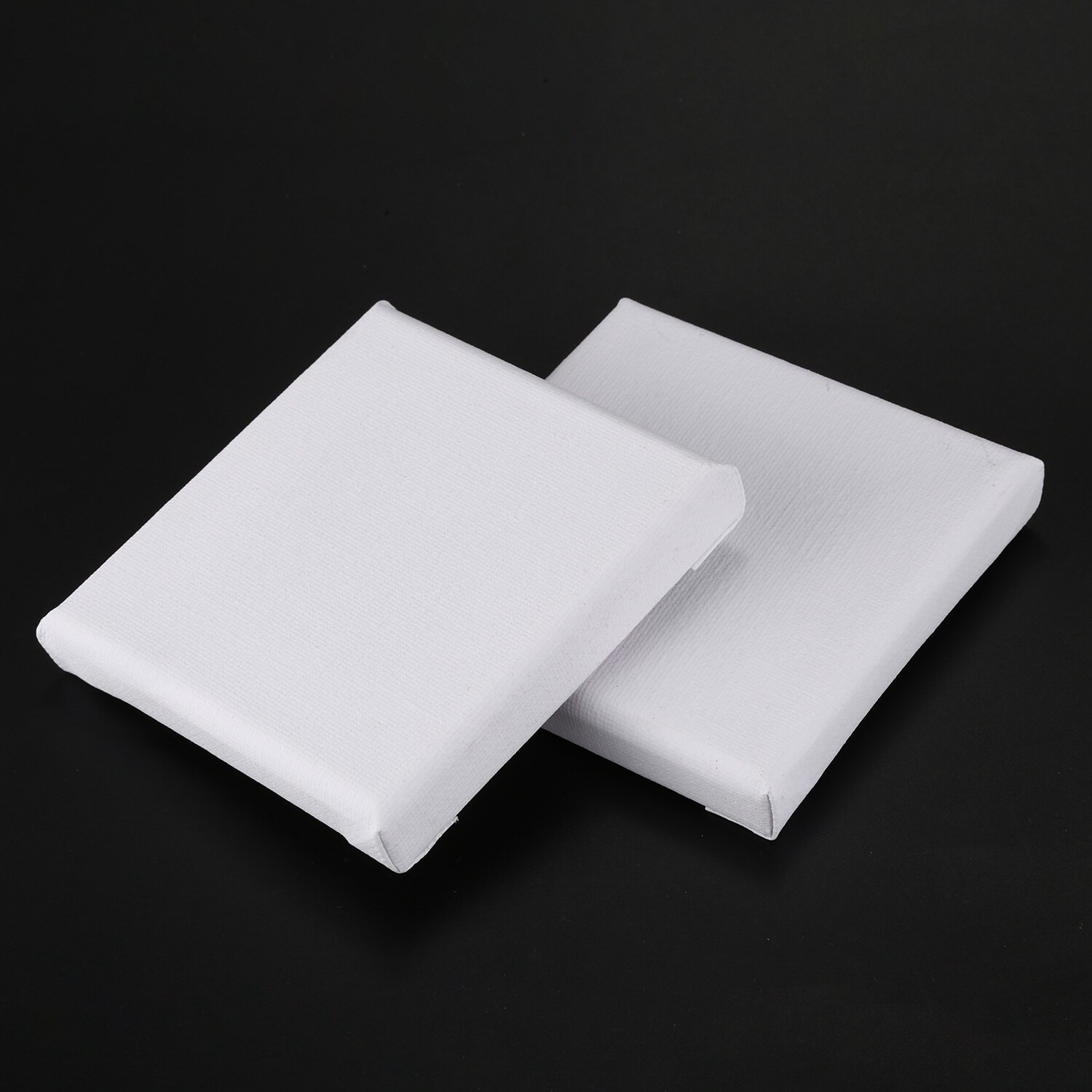 10Pcs/Set White Blank Art Boards Mini Stretched Artist Canvas Art Board Acrylic Oil Paint Wood+Cotton for Artwork Painting