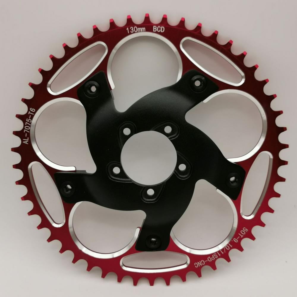Bicycle 50T/52T/54T/56T/58T/60T Chain Wheel Sprocket Crank for Bafang Motor BBSHD 130BCD Bike Parts Chain Wheel