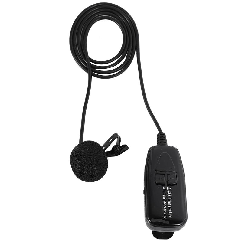 2.4G Lavalier Microphone Camera Microphone Long-Distance Mic for Phone DSLR TV PC and Amplifier