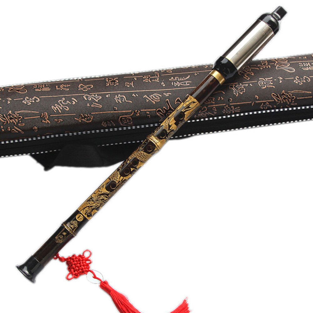 Instrumento tradicional étnico chino, tubo Bawu de bambú negro, flauta Tune G/F desmontable, 1 pieza, brillo de Color agradable, tecla G/F