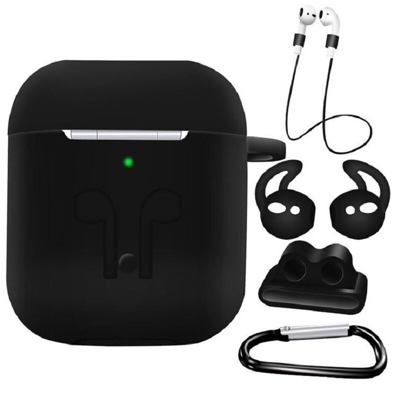 Funda de silicona 5 en 1 para Airpods 1 para Air Pods 2 auriculares a prueba de golpes funda impermeable para accesorios de Iphone