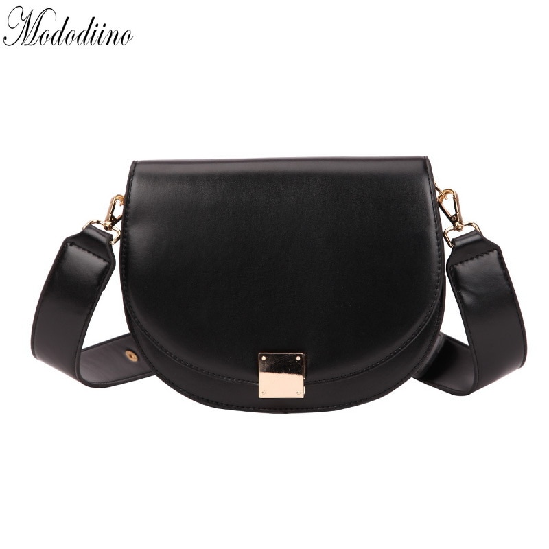 Mododiino petit sac de selle Vintage femmes sac souple en cuir PU sac à bandoulière sac à bandoulière serrure sac de messager DNV1057a