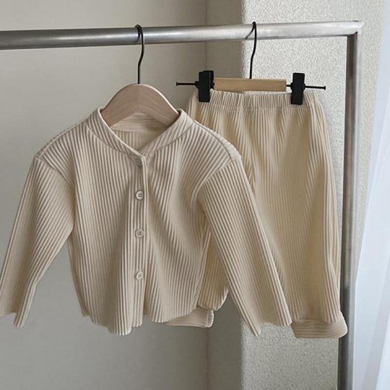 Bebê crianças moda com nervuras elástico calças longas meninos meninas casual manter quente crianças calças outono inverno todder exterior