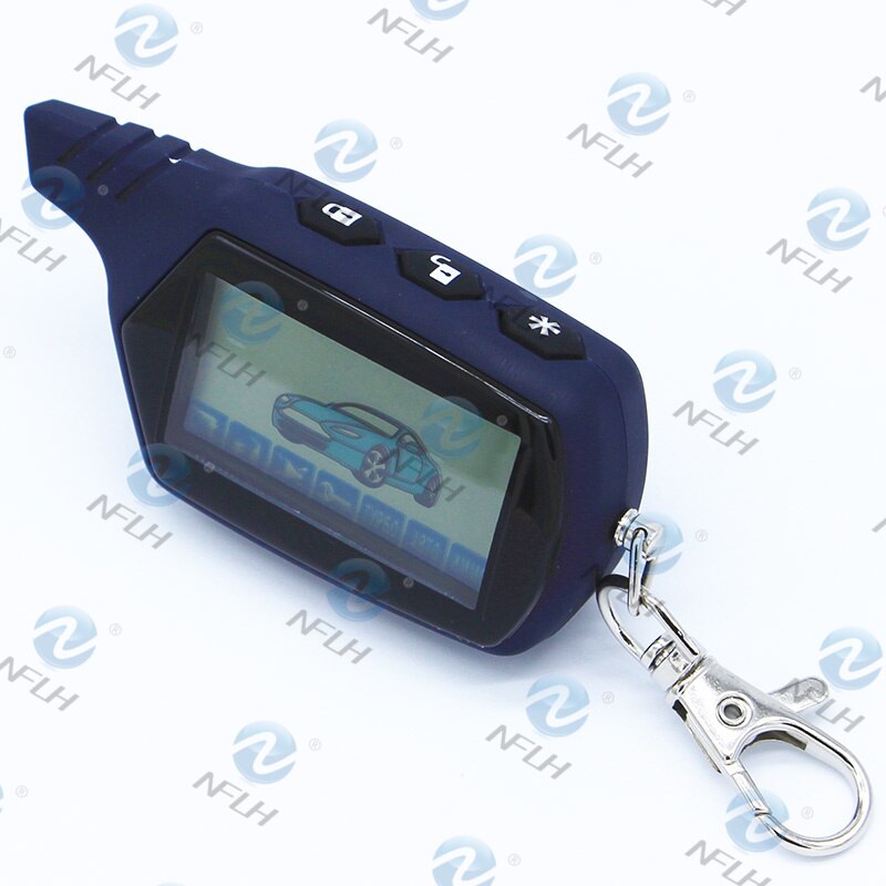 A61 LCD Remote Control Key Chain Fob for Russian Anti-Theft A61 Keychain Car Alarm System
