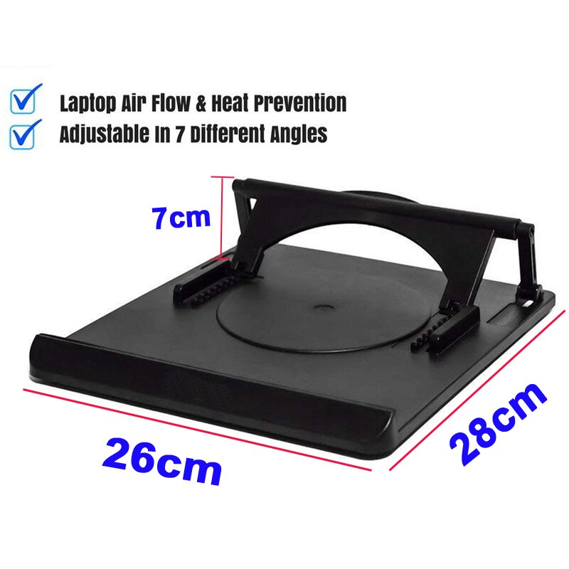 Universal- Laptop Stand Einstellbar Laptop Kühlung Tisch Fan Stand Halfter für Notizbuch Laptop Kühler Fan Halfter Pad Notizbuch Stand