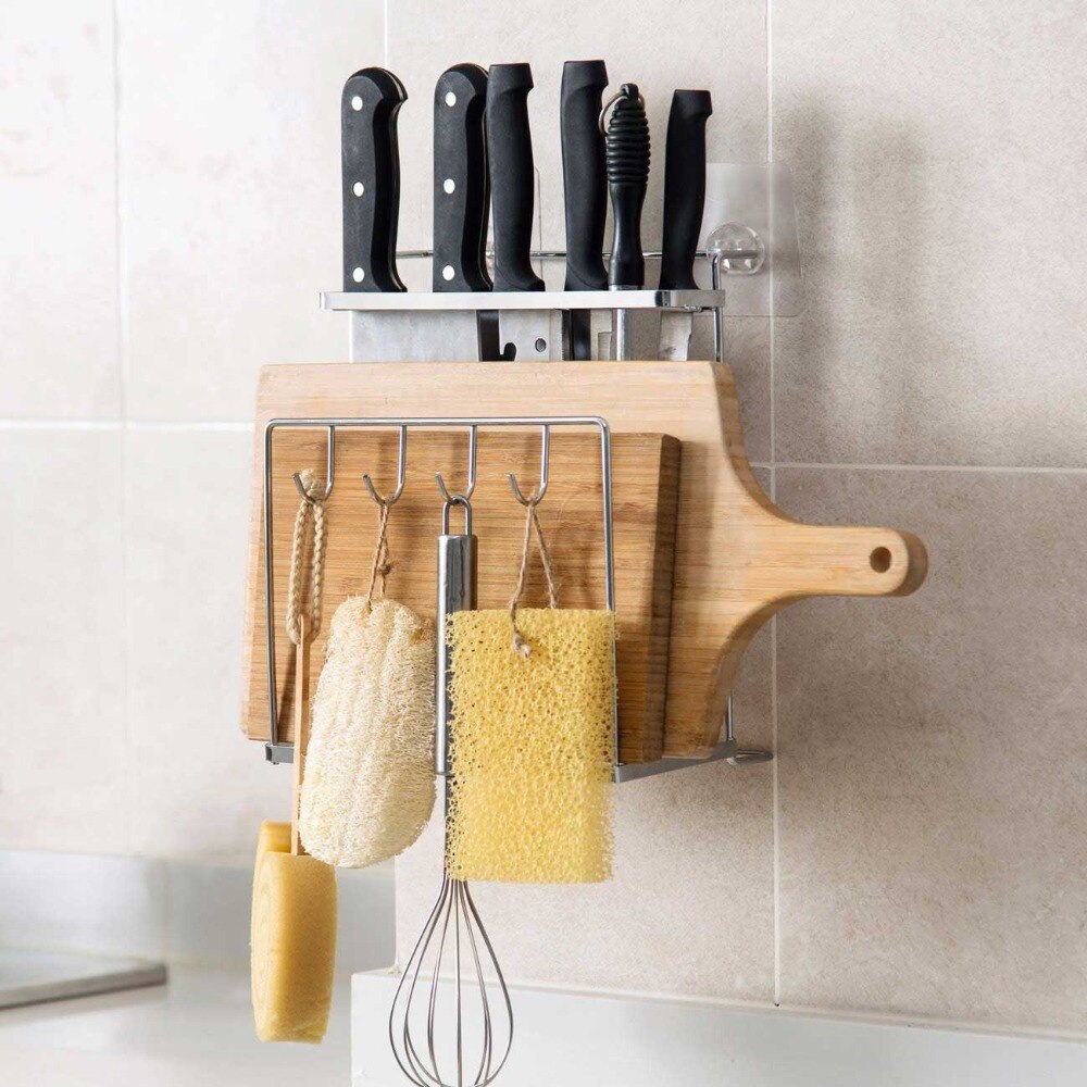 Wall Mounted Kitchen Storage Shelf Rack Knife Hold... – Grandado