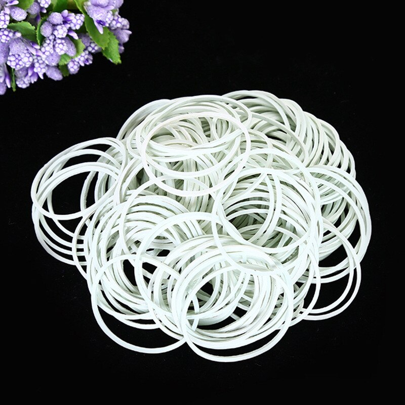 200 Stuks Wit Rubber Band Natuurlijke Rubber Diameter 38Mm Rubber Ring Thuis En Schoolbenodigdheden Sjorren Accessoires