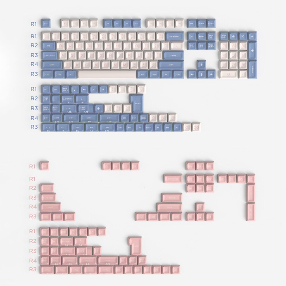 Yongqui 170 Keys DOUBLE SHOT SA Profile Keycap Gas Attack For GMMK pro GK68 Mechanical Game Keyboard: SA Bubble