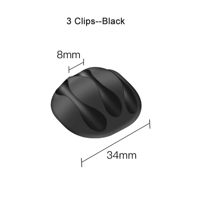 Avvolgicavo clip flessibili per la gestione dei cavi in silicone Supporto per cavo per topo Cuffia Auricolare Organizzatore di cavi per cuffie: Oro