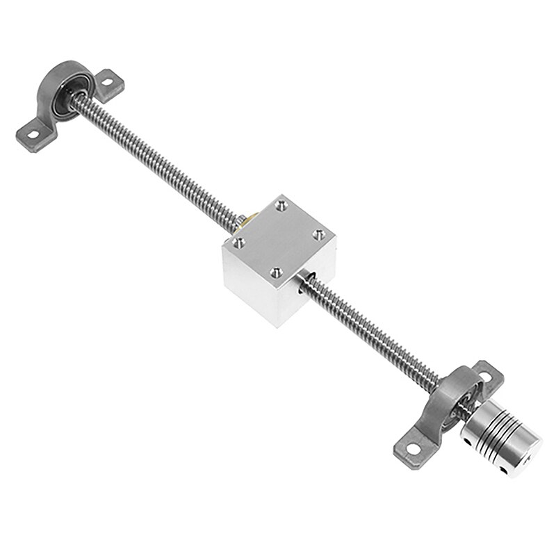 D8mm 8mm Horizontal Double Track Lead Screw Coupling Bearing & Linear Shaft Optical Axis Bearing Set