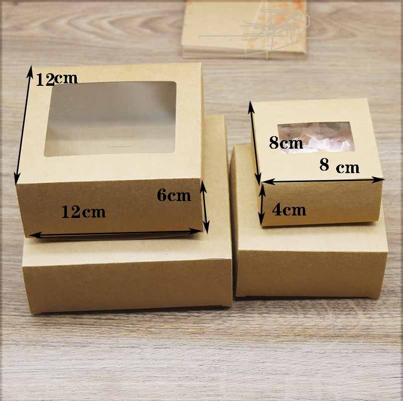 10pc Diy Red heart jewelry packing box red kraft white big package box wedding favors candy things decoration box