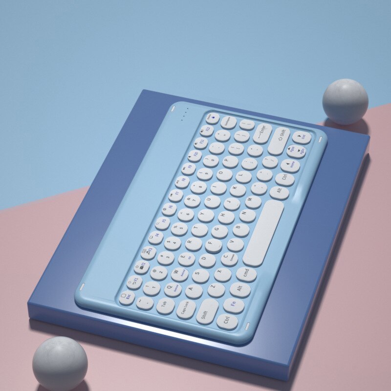 Portable Bluetooth Keyboard Phone Tablet PC Wireless Keyboard For iPad Pro 11 Air 4 3 Keypads for Huawei Matepad Samsung: Blue