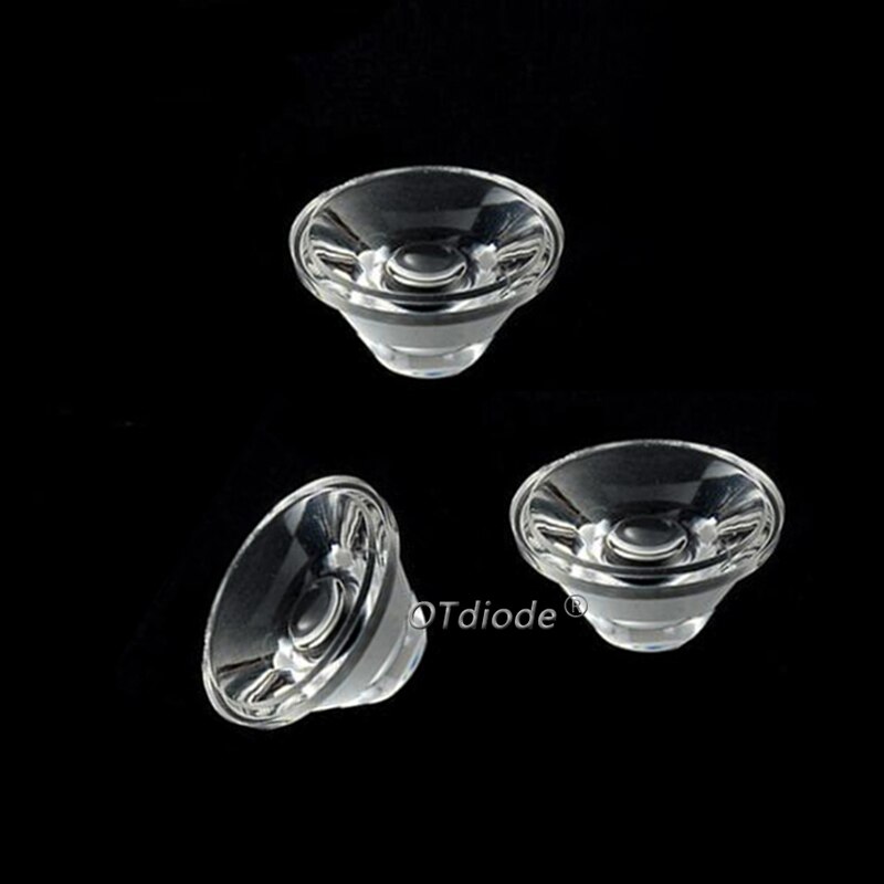 Lentille LED 20mm 1W 3W 5W optique PMMA plat Transparent lentilles claires 5 10 15 30 45 60 90 120 degrés pour 1 3 5 watts LED haute puissance
