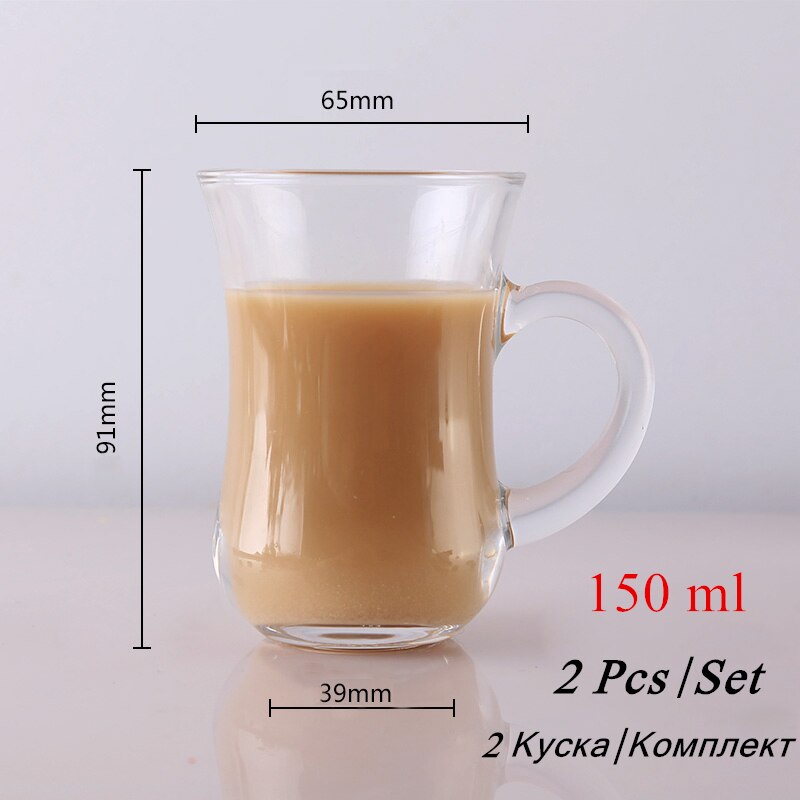 2 st/set glas te vatten kopp dricksgods kopp hemmakontor kaffe mjölk kalkon blomglas tekoppar mugg för