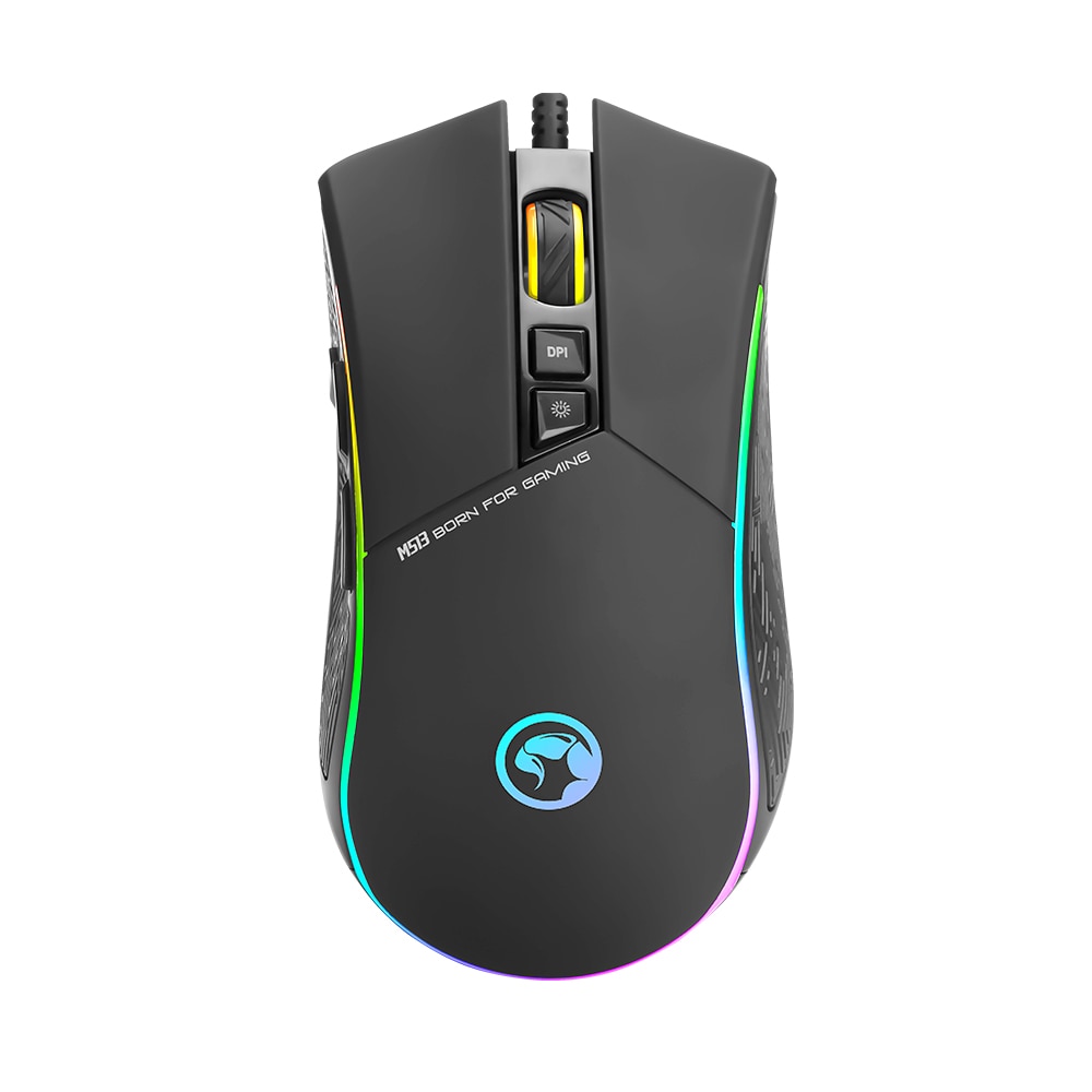 MARVO M513 Gaming Mouse 4800 DPI Wired Computer Mouse RGB Backlight Mice