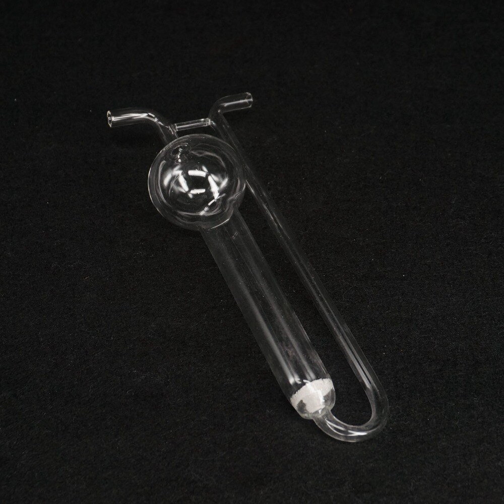 10-75ml Lab Clear Glass Porous Absorbing Tube U-shape Gas Sampling Bottle Ware