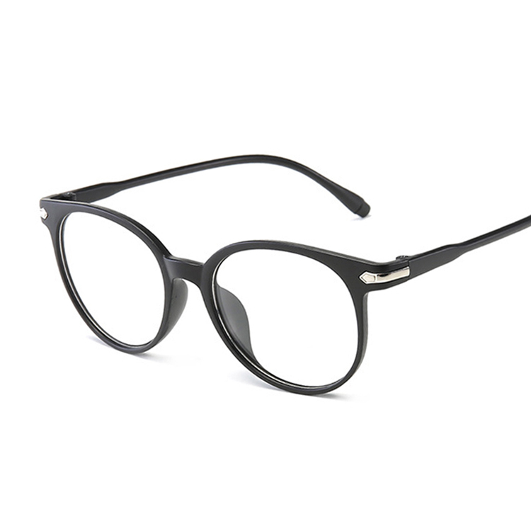 Vintage cat eye clear briller kvinder gennemsigtig linser brille ramme damer optiske briller ramme mænd unisex: Sand sort