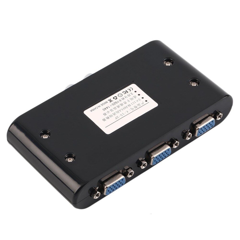 Kebidumei mini 2- porttinen vga-valintalaatikko vga/svga manuaalinen jakaminen valitsinkytkin kytkinlaatikko 2 in 1 lähtö lcd pc kannettavalle tietokoneelle