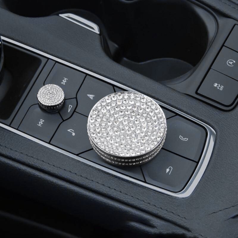 Car Diamond Center Console Multimedia Button Decoration Trim Cover for Cadillac XT4 CT6 XT5