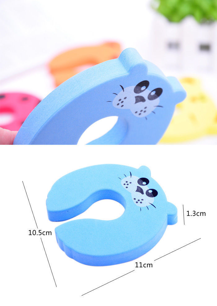Abrazadera de seguridad para niños de dibujos animados para puerta, pinza para mano, tope de seguridad para bebés, lindo Animal, Clip para puerta de seguridad