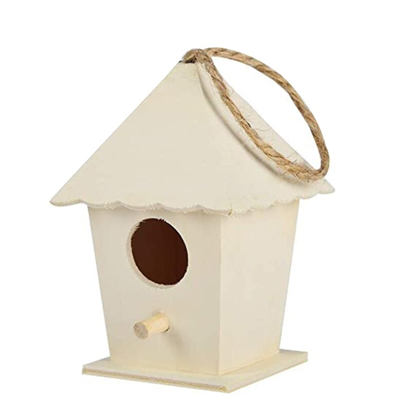 Nid d&#39;oiseau en bois suspendu au mur, décoration pour la maison, jardinage