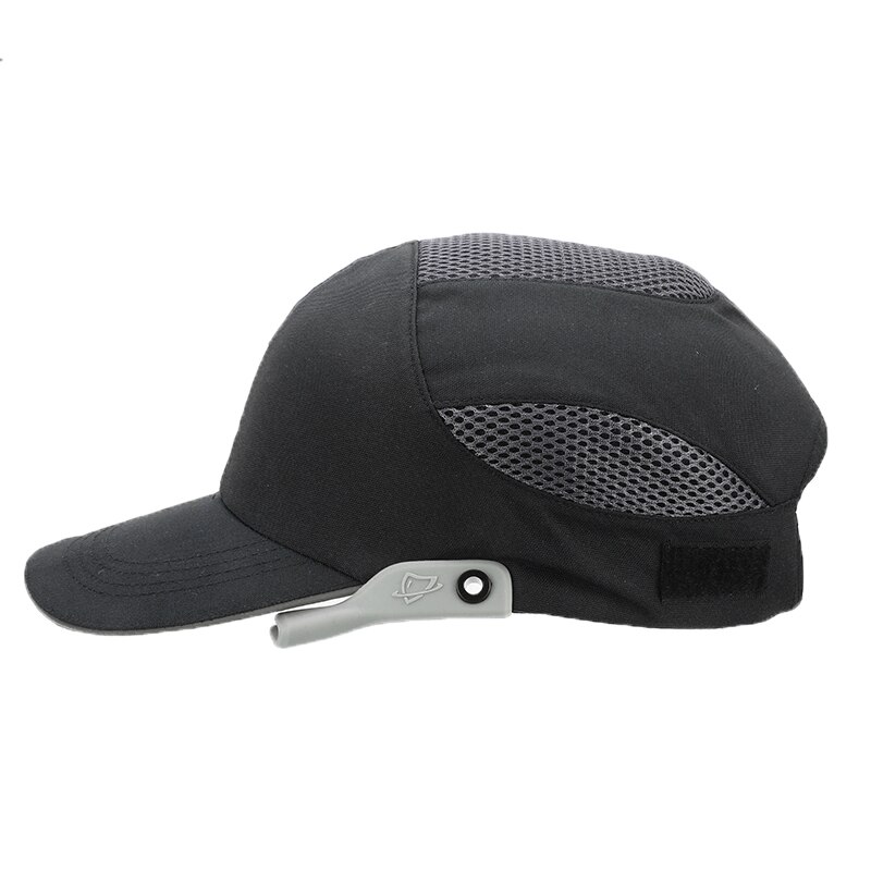 Lightweight and Breathable Safety Bump Cap With Reflective Stripes Hard Hat Head Helmet Workplace Construction Site Hat Black: Black 2