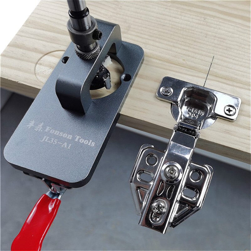 35mm Concealed Hinge Jig Accurate Locking Hinge Drilling Jig Hole Guide Hole Puncher Locator Tools for Door Cabinets Hinges
