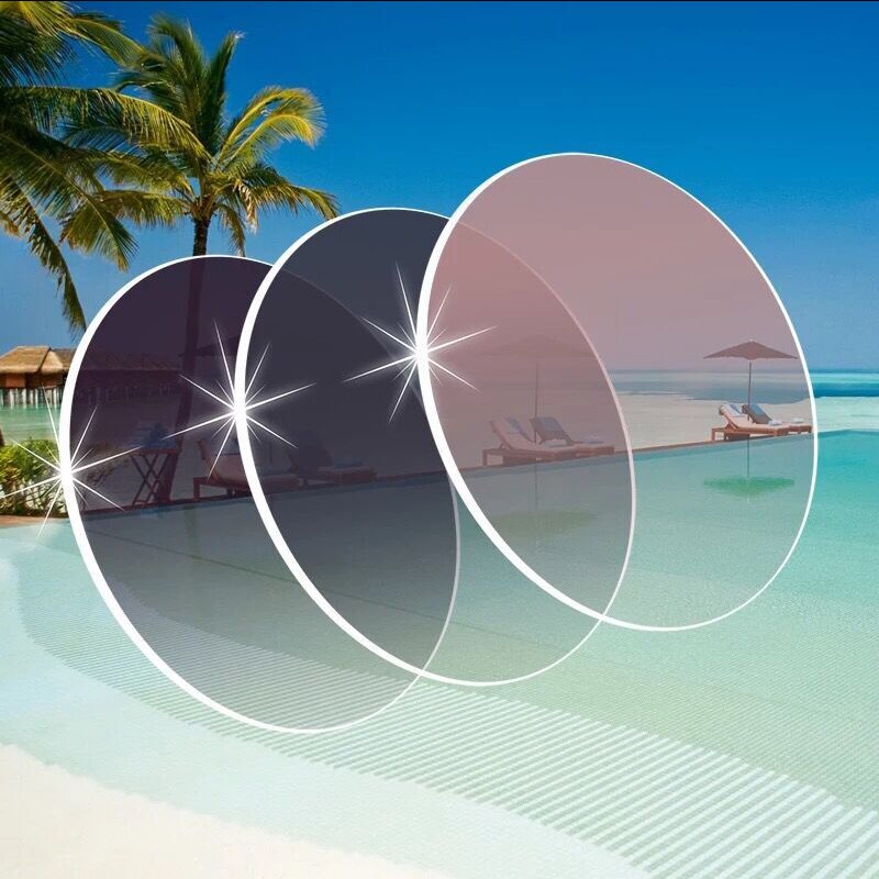 1.56 Photochromic Lenses Multicolor Optical Lens Myopia Presbyopia Grey Brown Pink Blue Purple Lens Chameleon Transistion