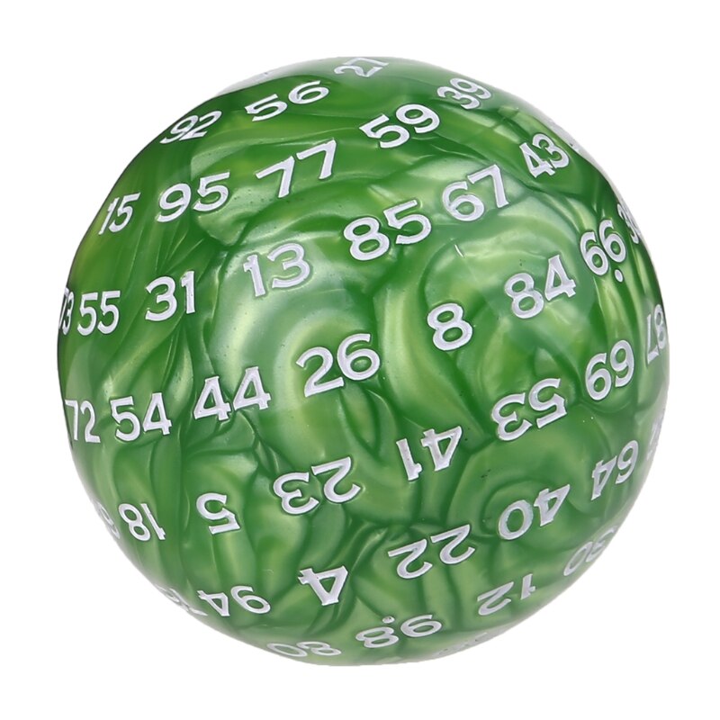 99 seiten polyedrisch Würfel Grün Unregelmäßige Acryl Würfel für Tisch Brettspiel 094C