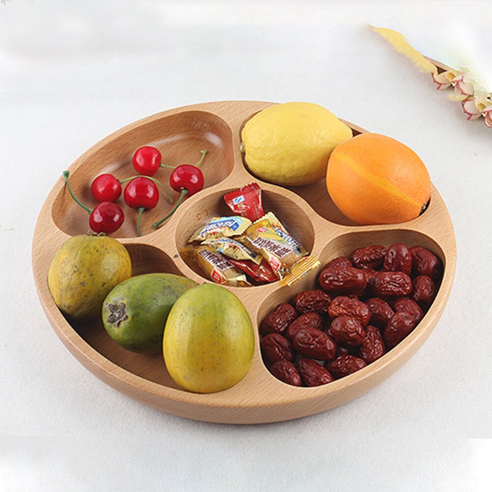 Glass Fruit Plate Nut Storage Box Double Layer Candy Snack Bowl Storage Box Fruit Container With Wooden Lid For Home Kitchen